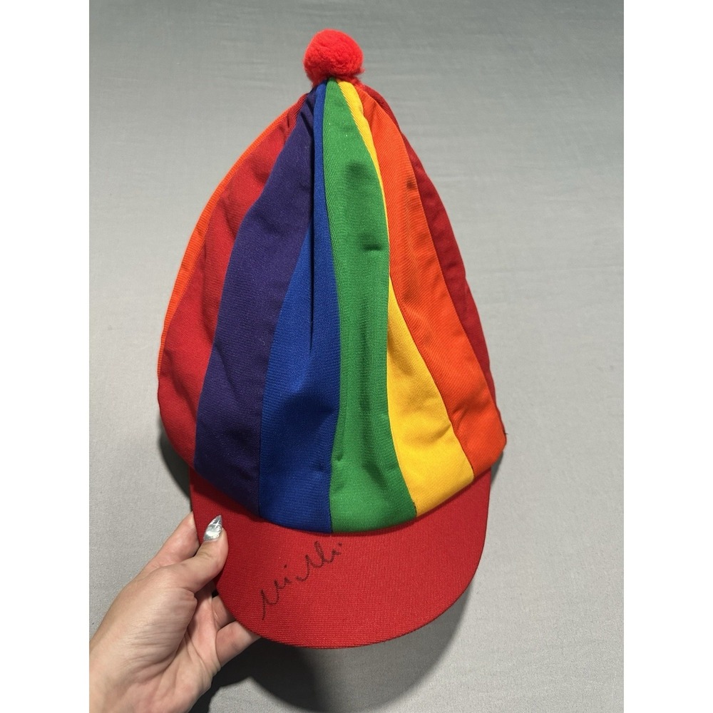 VTG Philadelphia Rapid‎ Transit Rainbow Tall Clown Hat Signed Mimi